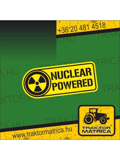 Nuclear powered matrica (levonó, decal, Aufkleber)