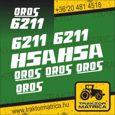 Oros matricakészlet 4011 SA / 6011 SA / 6034 SA / 6211 SA / 6211 HSA / 6234 SA / 6244 HSA (levonó, decal, Aufkleber)