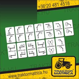   Daru hidraulika kapcsoló készlet  GRAVÍROZOTT  kivitelben (levonó, decal, Aufkleber) (Palfinger, Hiab, Atlas, Loglift)