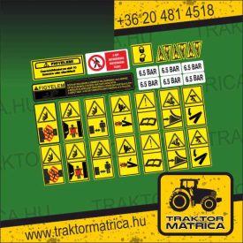   Pótkocsi biztonsági matrica készlet (levonó, decal, Aufkleber)