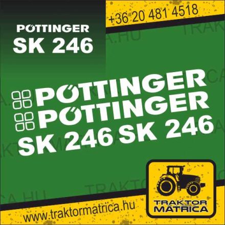 Pöttinger SK 246 matricakészlet (levonó, decal, Aufkleber)