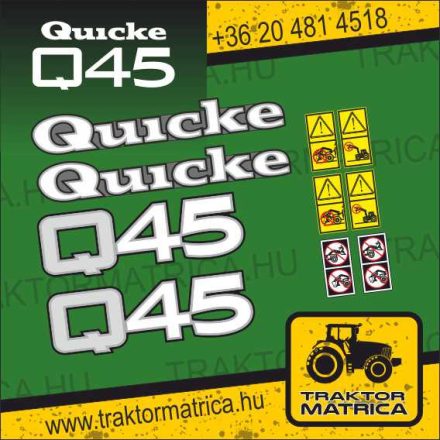 Quicke Q45 matricakészlet (levonó, decal, Aufkleber)