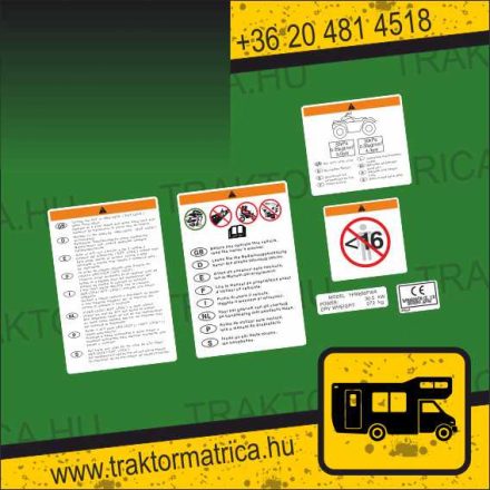 Quad biztonsági matrica készlet (levonó, decal, Aufkleber)