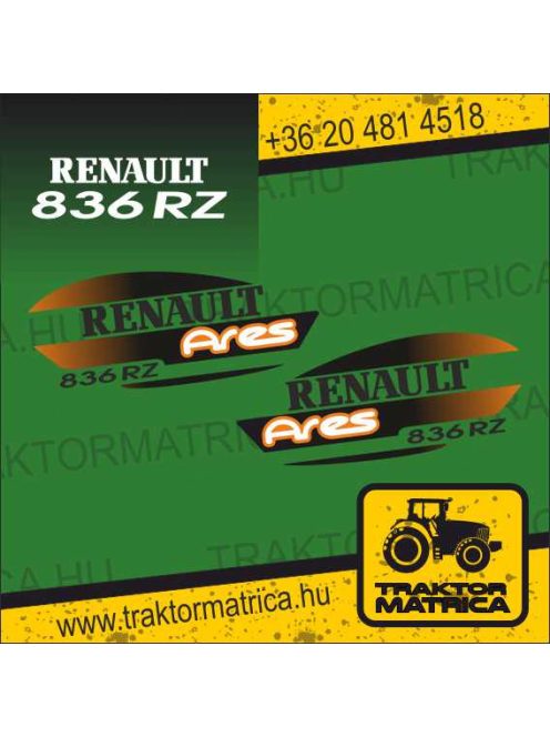 Renault Ares 836 RZ matricakészlet (levonó, decal, Aufkleber)