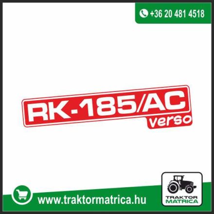 RK-185/AC Verso matrica (levonó, decal, Aufkleber)