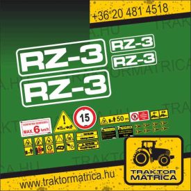 RZ-3 matricakészlet (levonó, decal, Aufkleber)