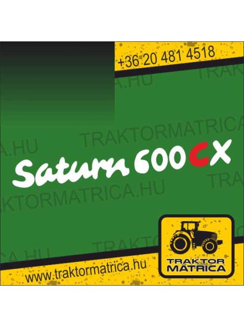 Saturn 600 CX matrica (45x6 cm) (levonó, decal, Aufkleber)