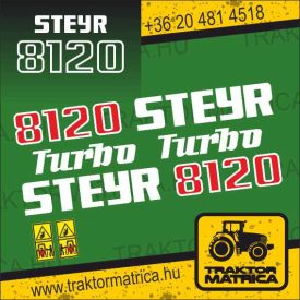 Steyr 8120 Turbo matricakészlet (levonó, decal, Aufkleber)