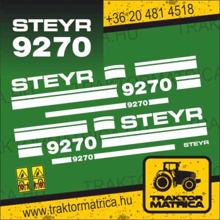 Steyr 9270 matricakészlet (levonó, decal, Aufkleber)