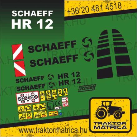 Schaeff HR 12 matricakészlet (levonó, decal, Aufkleber)