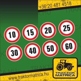   Sebességkorlátozás matrica (15 cm) (levonó, decal, Aufkleber)