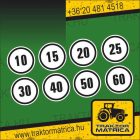 Sebességkorlátozás matrica (15 cm) (levonó, decal, Aufkleber)