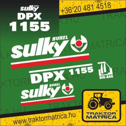 Sulky DPX 1155 matricakészlet (levonó, decal, Aufkleber)