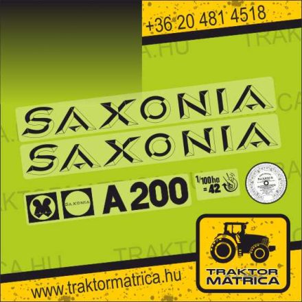 Saxonia A200 matricakészlet (levonó, decal, Aufkleber)