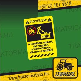   "A legutóbbi embert..." matrica (levonó, decal, Aufkleber)