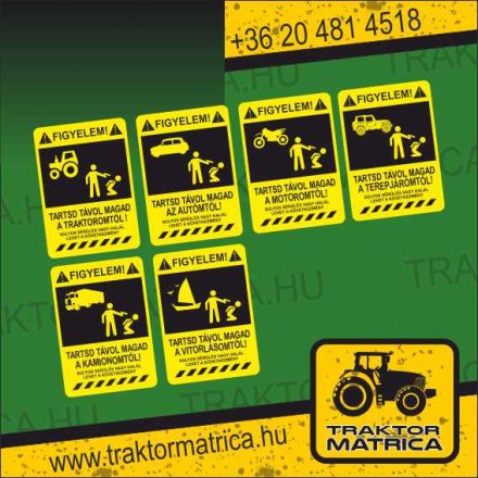 "Tartsd távol magad a ...!" matrica  (levonó, decal, Aufkleber)