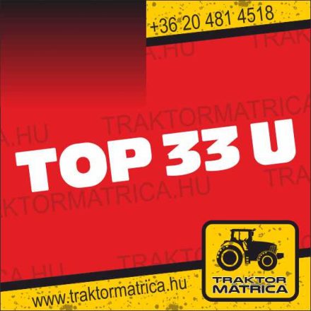 Top 33U matrica (levonó, decal, Aufkleber)