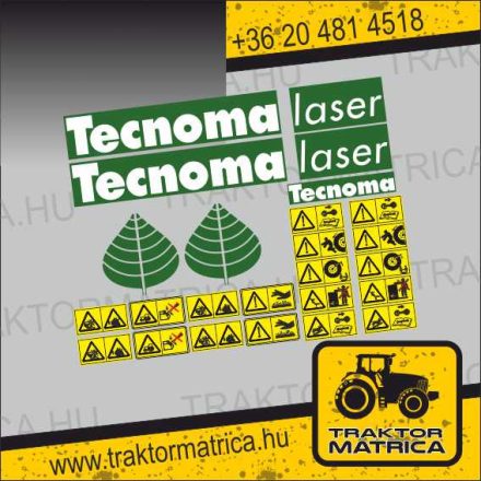 Tecnoma Laser matricakészlet (levonó, decal, Aufkleber)