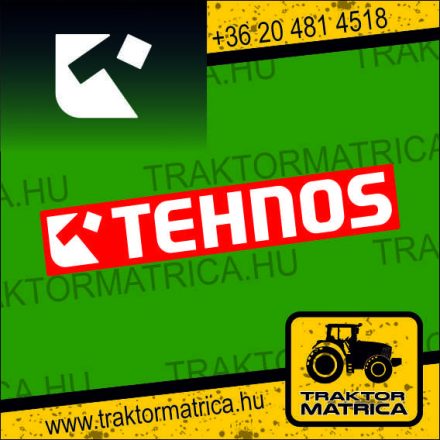 Tehnos matrica 38 x 6 cm (levonó, decal, Aufkleber)