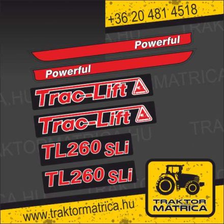 Trac-Lift TL260 SLi matricakészlet (levonó, decal, Aufkleber)