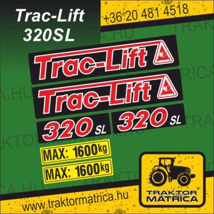 Trac-Lift 320SL matricakészlet (levonó, decal, Aufkleber)