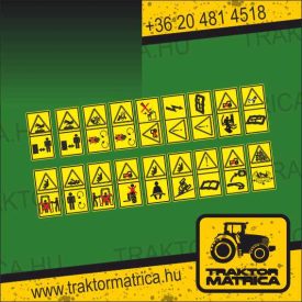   Traktor biztonsági matrica készlet (levonó, decal, Aufkleber)