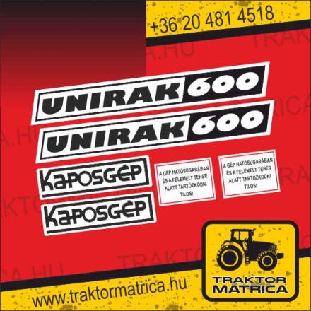 Unirak 600 matricakészlet (levonó, decal, Aufkleber)