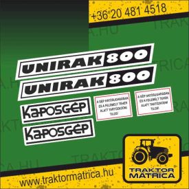 Unirak 800 matricakészlet (levonó, decal, Aufkleber)