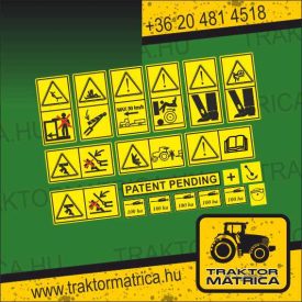   Väderstad vetőgép biztonsági matrica készlet (levonó, decal, Aufkleber)