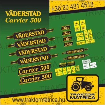 Vaderstad Carrier 500 matricakészlet (levonó, decal, Aufkleber)