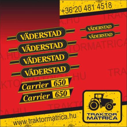 Väderstad Carrier 650 matricakészlet (levonó, decal, Aufkleber)