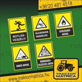 Veszélyt jelző táblák