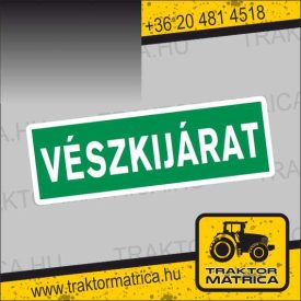 Vészkijárat tábla