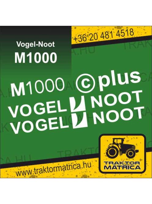 Vogel-Noot M1000 matricakészlet (levonó, decal, Aufkleber)