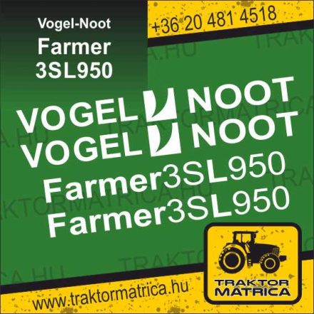 Vogel-Noot Farmer 3SL950 matricakészlet (levonó, decal, Aufkleber)