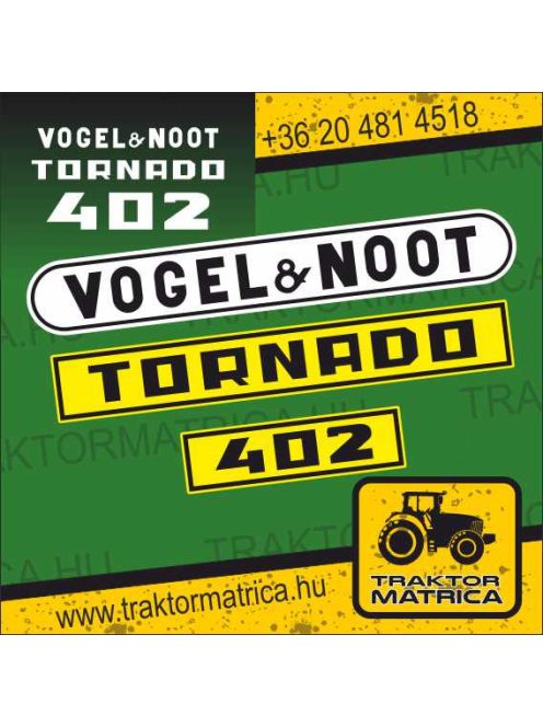 Vogel-Noot Tornado 402 matricakészlet (levonó, decal, Aufkleber)