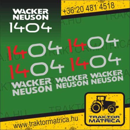 Wacker Neuson 1404 matricakészlet (levonó, decal, Aufkleber)