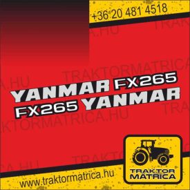 Yanmar FX 265 matricakészlet (levonó, decal, Aufkleber)