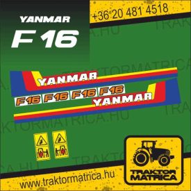 Yanmar F 16 matricakészlet (levonó, decal, Aufkleber)