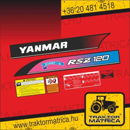 Yanmar RSZ 120 matricakészlet (levonó, decal, Aufkleber)