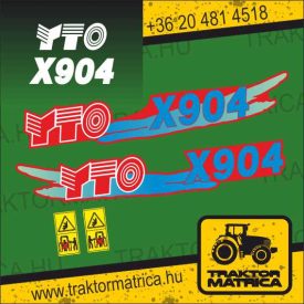 YTO X904 matricakészlet (levonó, decal, Aufkleber)