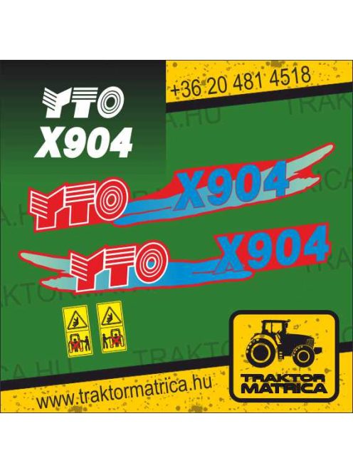 YTO X904 matricakészlet (levonó, decal, Aufkleber)