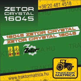  Zetor Crystal 16045 matricakészlet (levonó, decal, Aufkleber)
