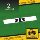 ZTS matrica fülke tetejére 80 x 10 cm (levonó, decal, Aufkleber)