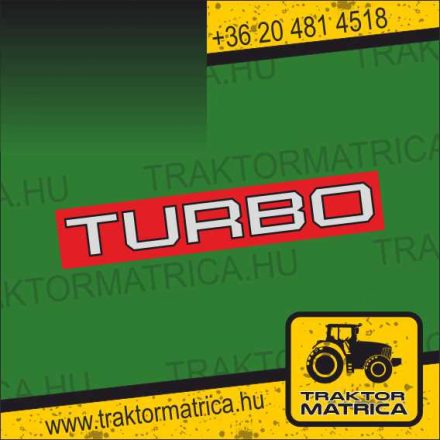 Turbo matrica (levonó, decal, Aufkleber)